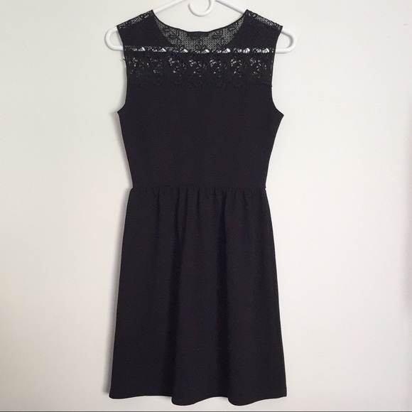 Soprano Sleeveless Lace Trim Skater Dress, Size S - Picture 2 of 6